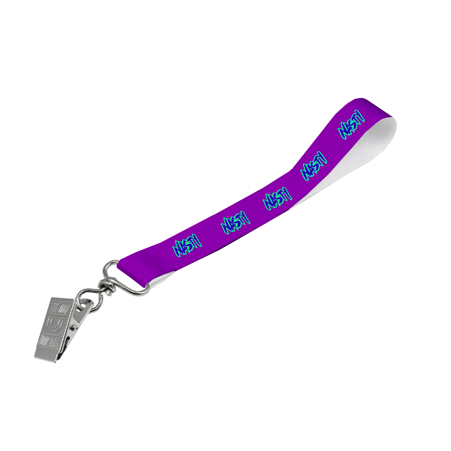 Satin Wrist Phone Strap S/Sided Print with Crocodile Clip 15 x 340mm